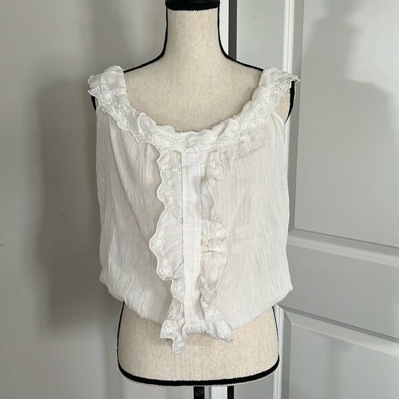 NWT Max Studio White Sleeveless Blouse Size Small - Picture 1 of 6